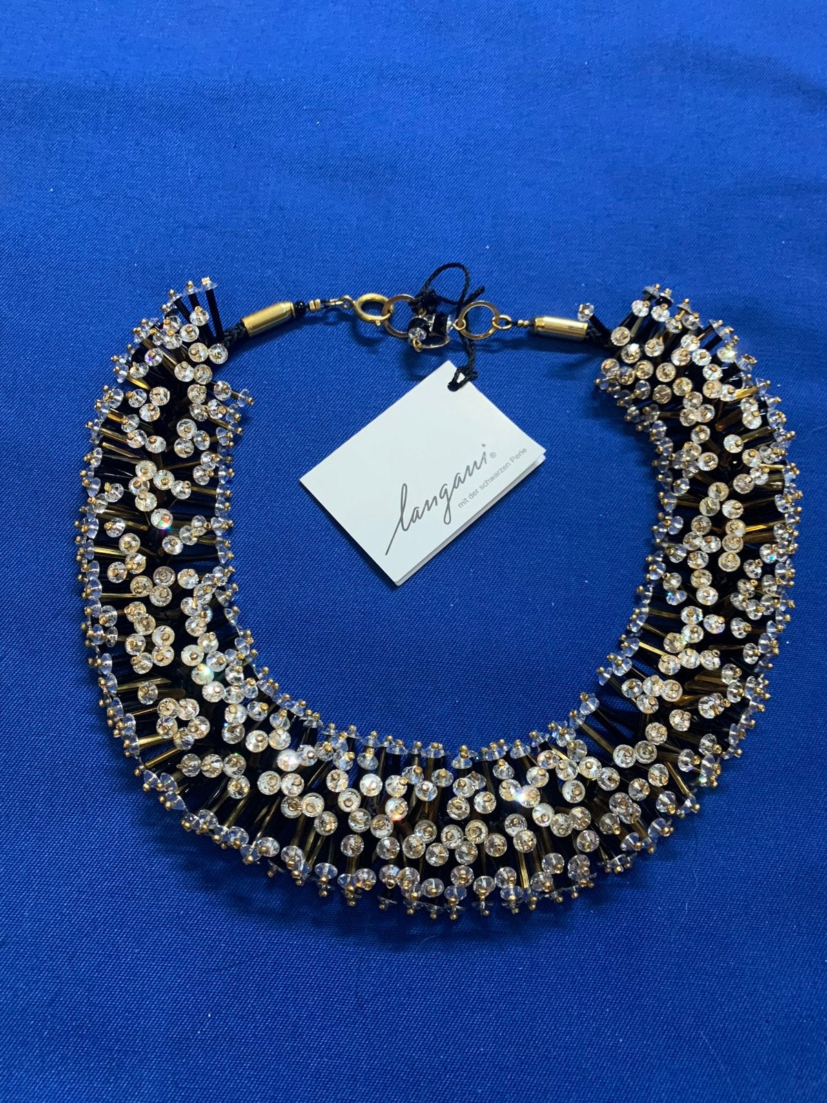 Zeer luxe nieuwe Langani ketting, Sieraden, Tassen en Uiterlijk, Ophalen of Verzenden, Nieuw, Zilver, Overige materialen