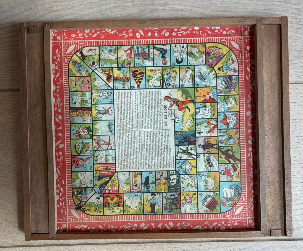 Reis ganzenbord/damspel Belgisch jaren ‘50, Antiek en Kunst, Antiek | Speelgoed, Ophalen of Verzenden