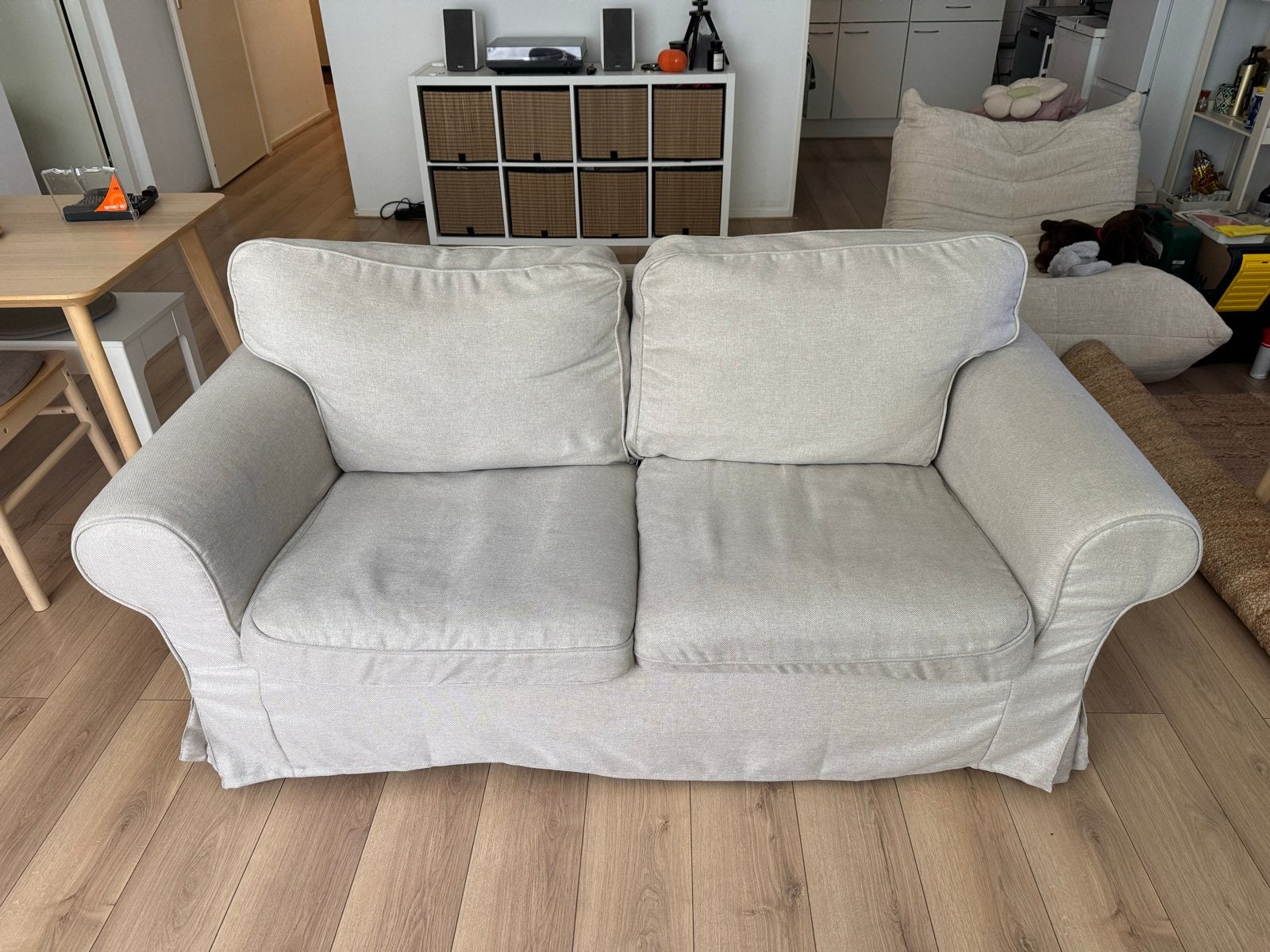 IKEA EKTORP 2-zitsbank, Ophalen, 150 tot 200 cm, Grijs, Tweepersoons