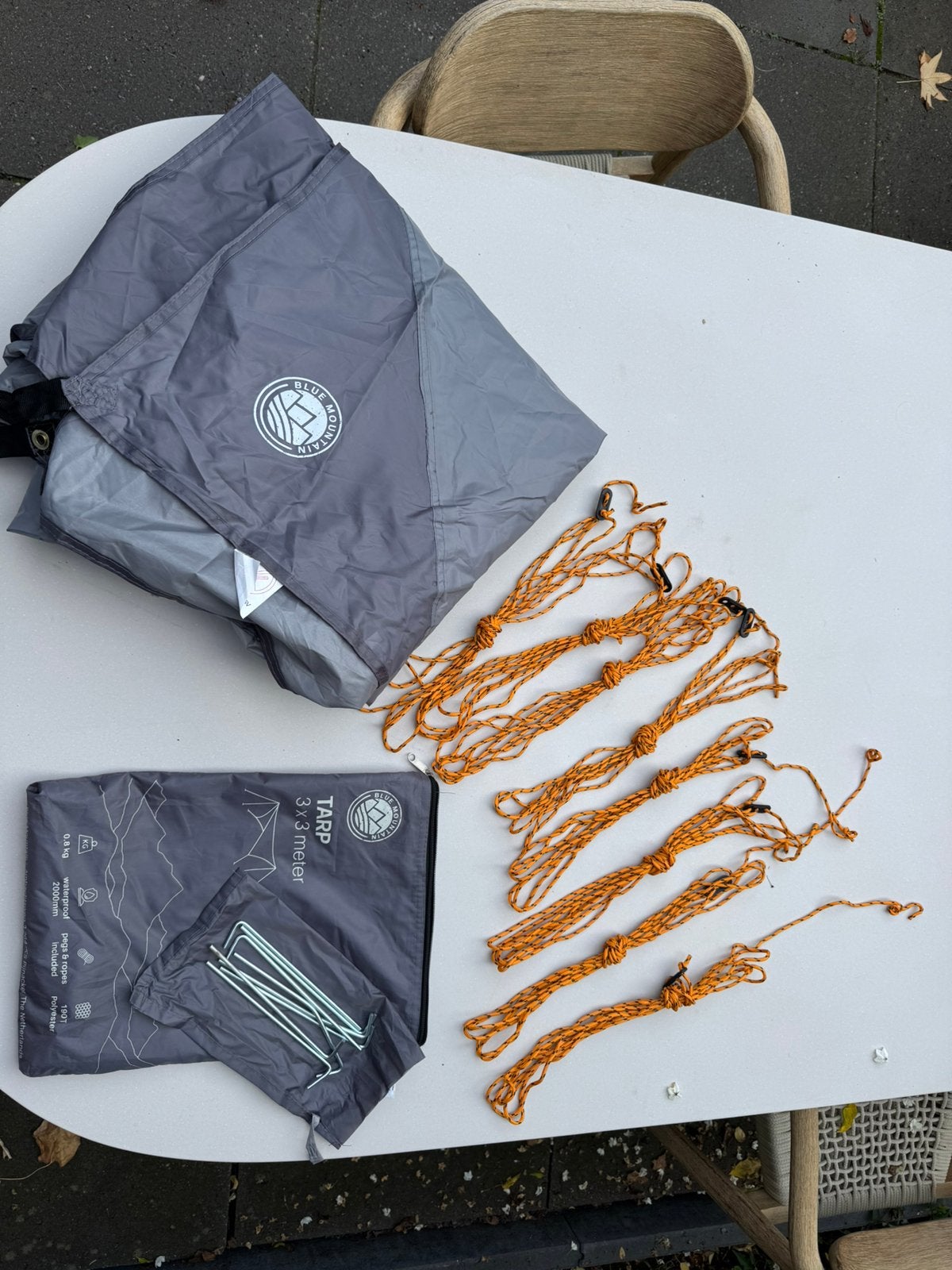 Tarp blue mountain 3x3, Ophalen, Zo goed als nieuw