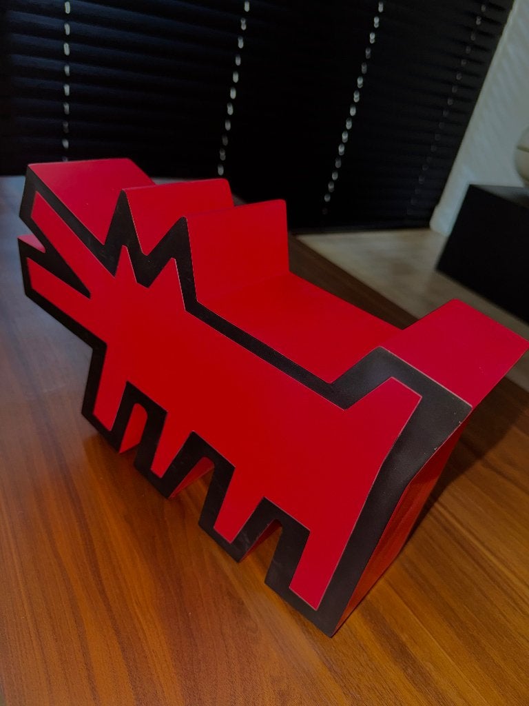 Medicom Toy Barking Dog Statue Original Vers. (Keith Haring), Verzenden, 34 cm, Rood, Pop/figuur