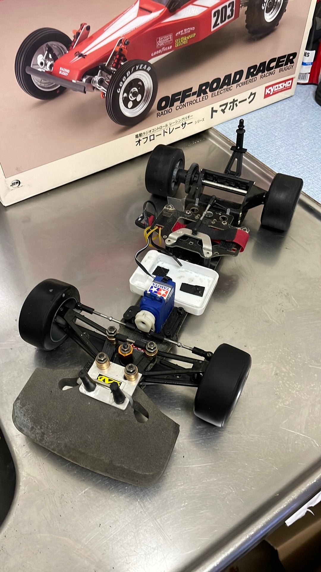 Tamiya F102 1993 F1 frp chassis 1:10, Ophalen of Verzenden, Zo goed als nieuw, Auto onroad