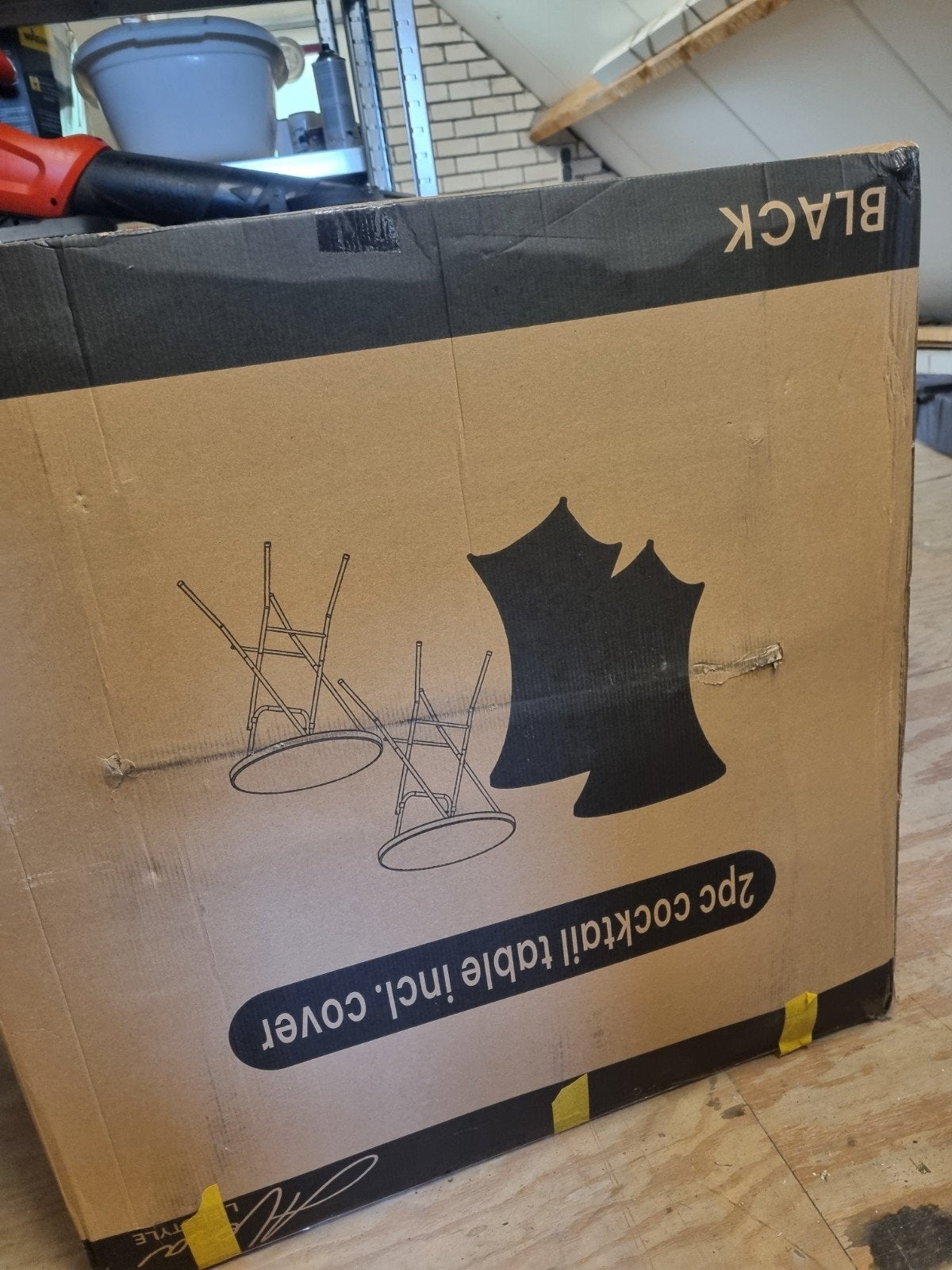 2x Party Tafel Zwart (Nog in de doos), Huis en Inrichting, Tafels | Statafels, Ophalen, Nieuw