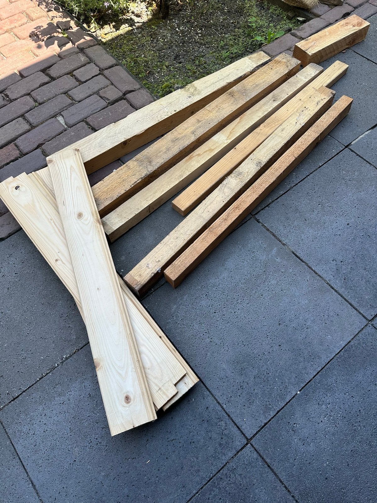 Houten balken en planken gratis af te halen, Ophalen, Gebruikt, 50 mm of meer, Balk