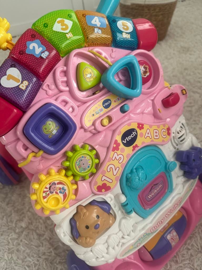 Vtech loopwagen roze, Ophalen, Gebruikt, Meisje