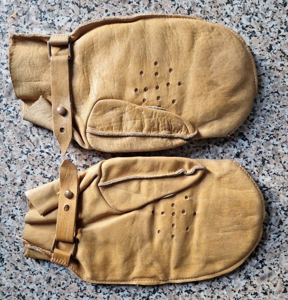 Leren Bitse artillerie handschoenen, Verzamelen, Ophalen, Landmacht, Engeland, Kleding of Schoenen