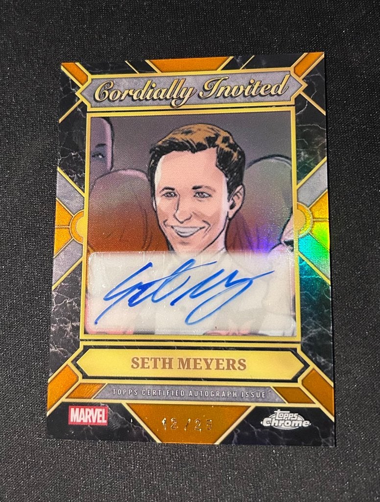 Topps Chrome Marvel 2026 Seth Meyers, Verzenden, Zo goed als nieuw, Losse kaart