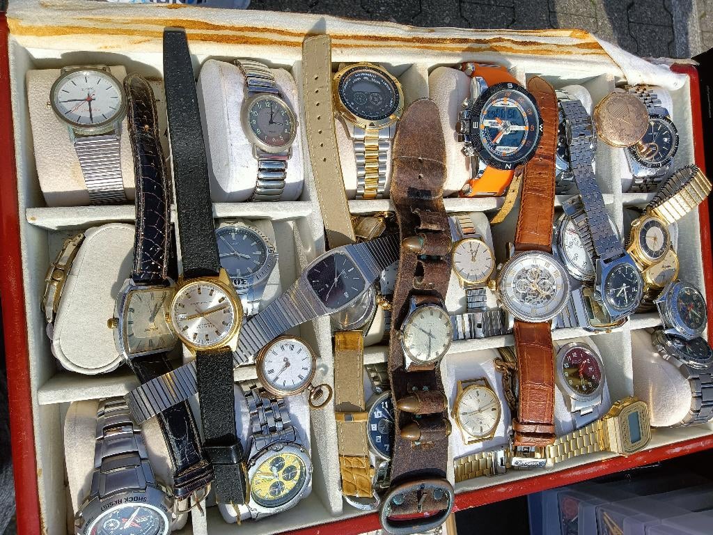 Horloges, Sieraden, Tassen en Uiterlijk, Horloges | Antiek, Ophalen, Staal, Overige merken, 1960 of later