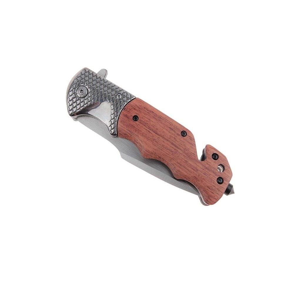 RVS zakmes (23 cm) met riemclip, touwsnijder & glasbreker, Verzenden, Nieuw