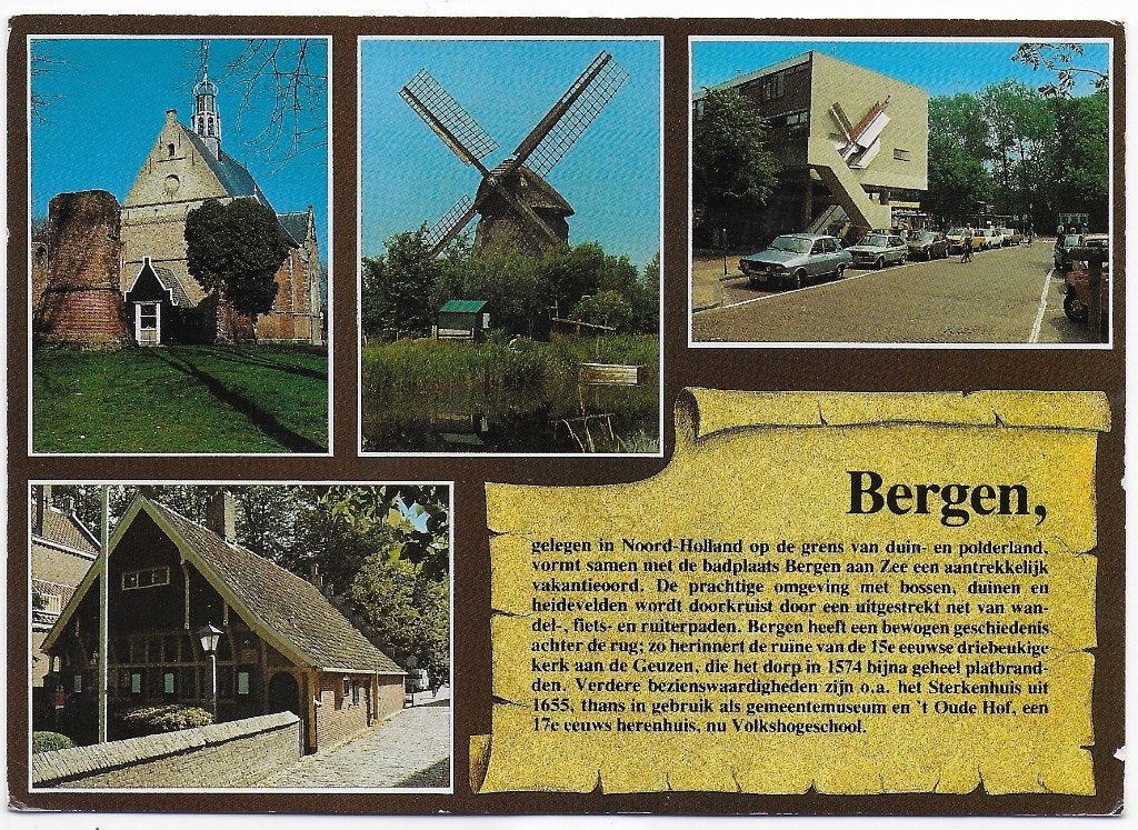 Bergen Gelopen Ansichtkaart ( B6111 ), Ophalen of Verzenden, 1980 tot heden, Gelopen, Noord-Holland