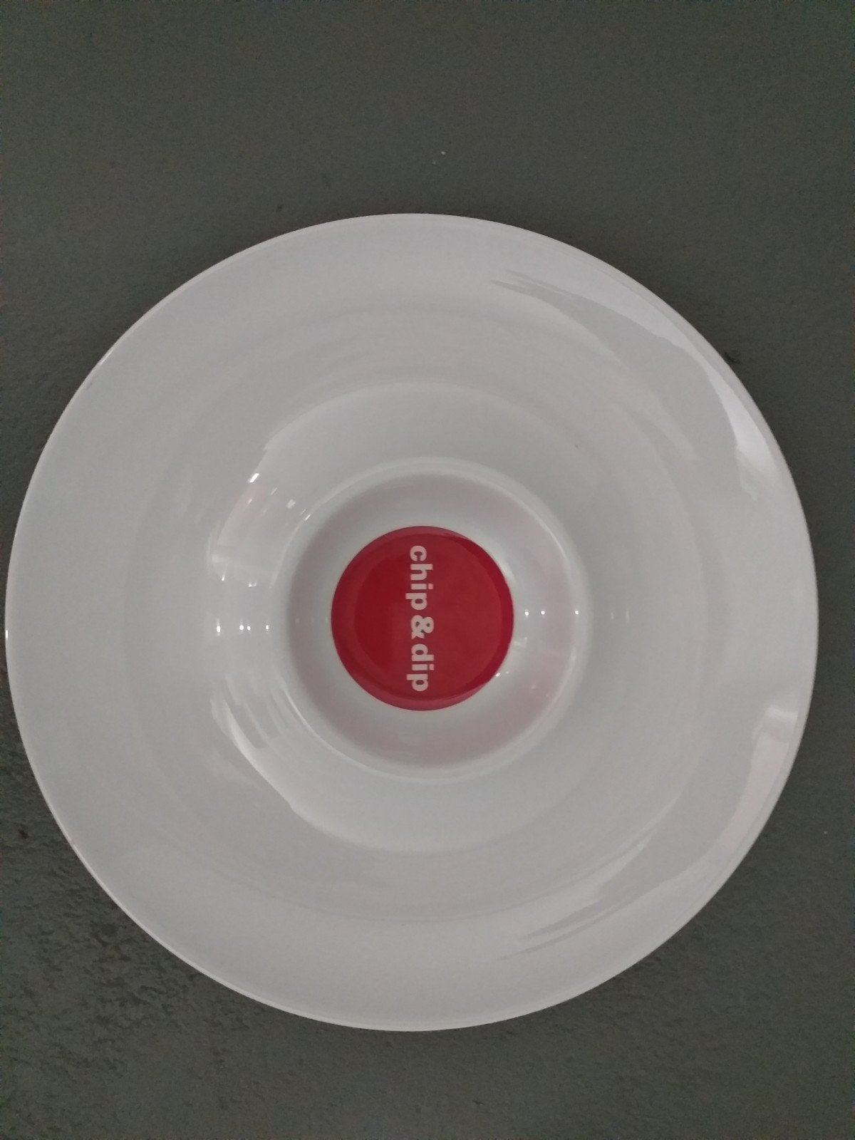 Witte Chip & Dip schaal - Rond, Ophalen, Gebruikt, Porselein of Keramiek, Schaal