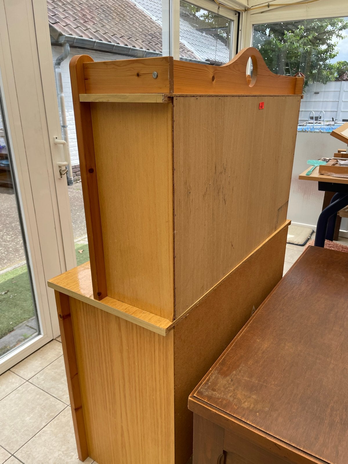 Houten kast met lades en deuren - 105x145x48 cm, Ophalen of Verzenden, Gebruikt