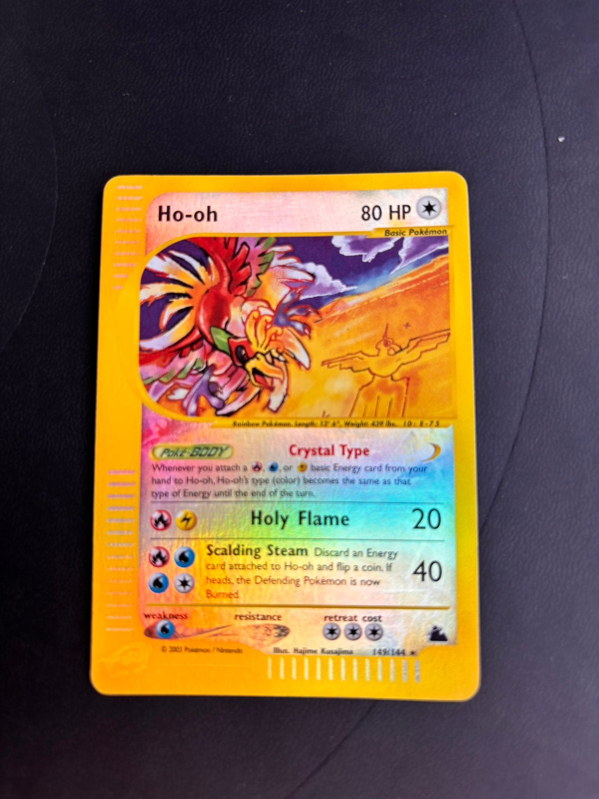 Pokemon Ho-Oh Skyridge Reverse Holo, Hobby en Vrije tijd, Verzamelkaartspellen | Pokémon, Ophalen of Verzenden, Zo goed als nieuw