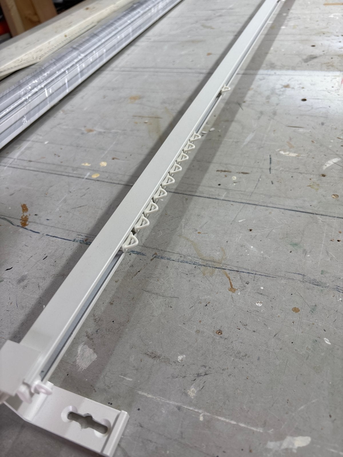 Gordijnrails met haken - Wit, 100 cm, Ophalen, Met haken, Overige merken, Wit