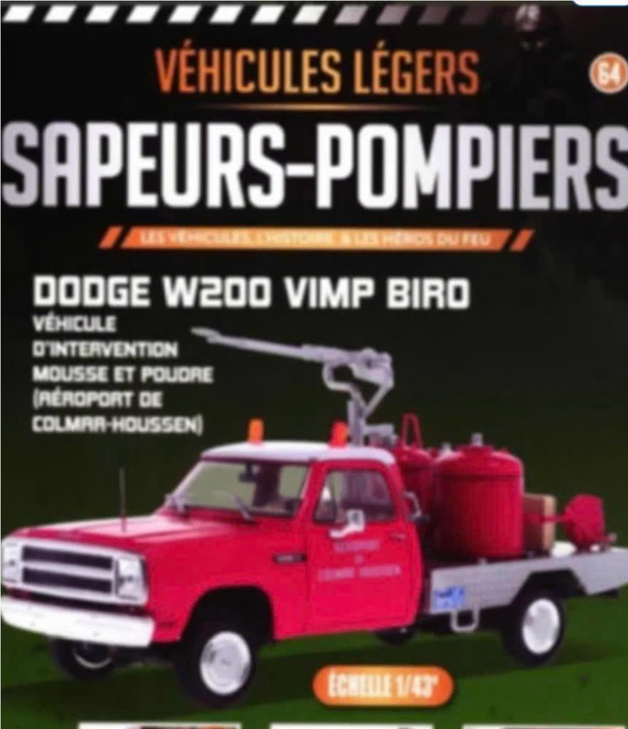 Dodge W200 VIMP Biro schuimblusser Brandweer SCHAAL 1/43 64, Hobby en Vrije tijd, Verzenden, Nieuw, Auto, Overige merken