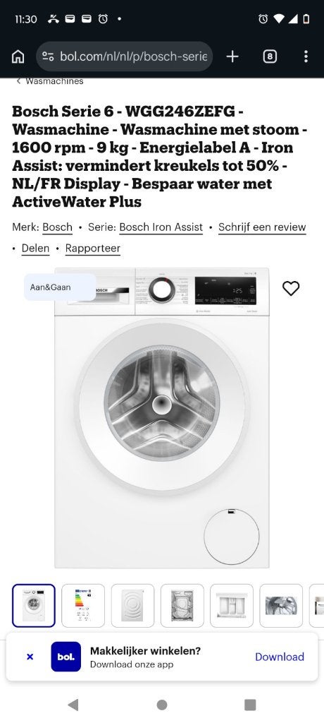 Bosch WGG246ZEFG, Serie6. nieuwe wasmachine