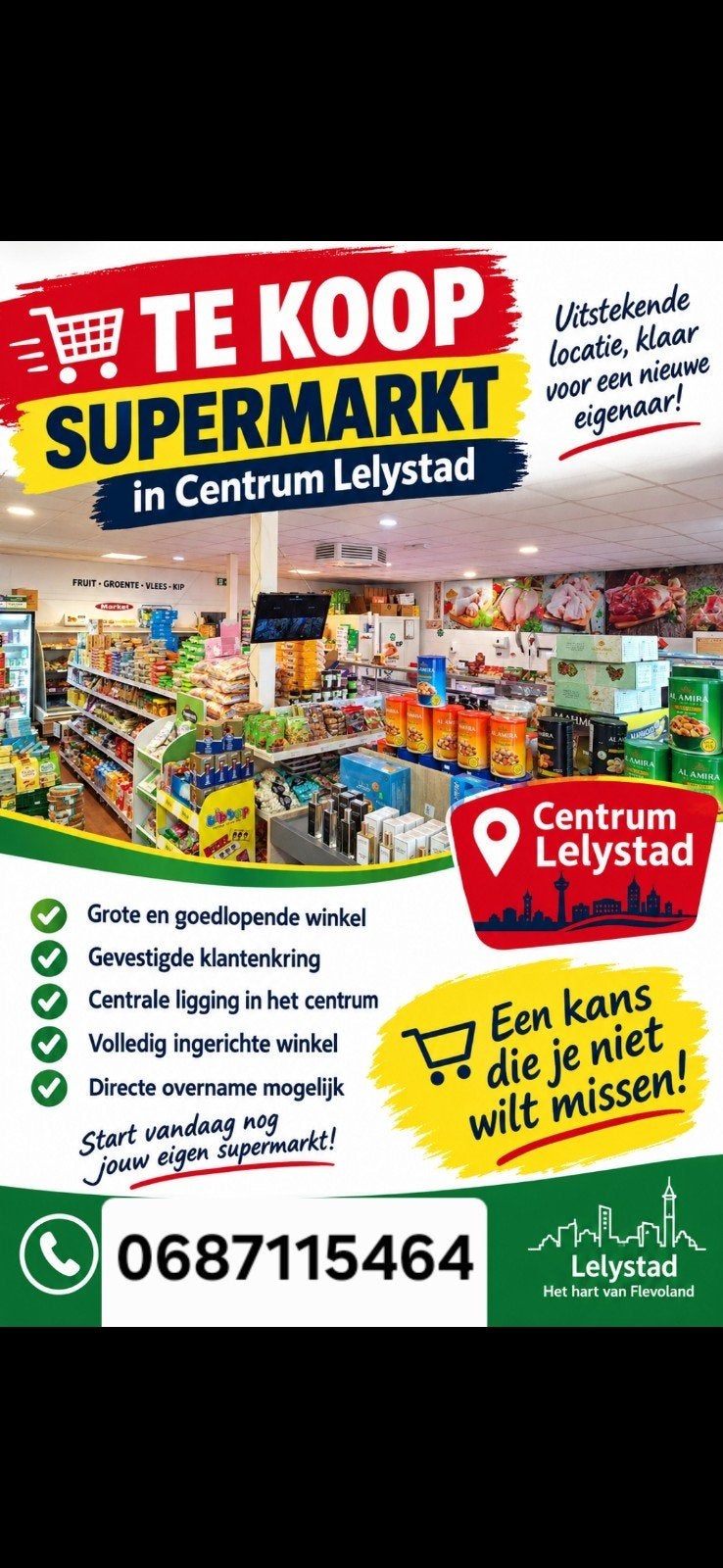 Te Koop: Supermarkt in Centrum Lelystad, Ophalen of Verzenden