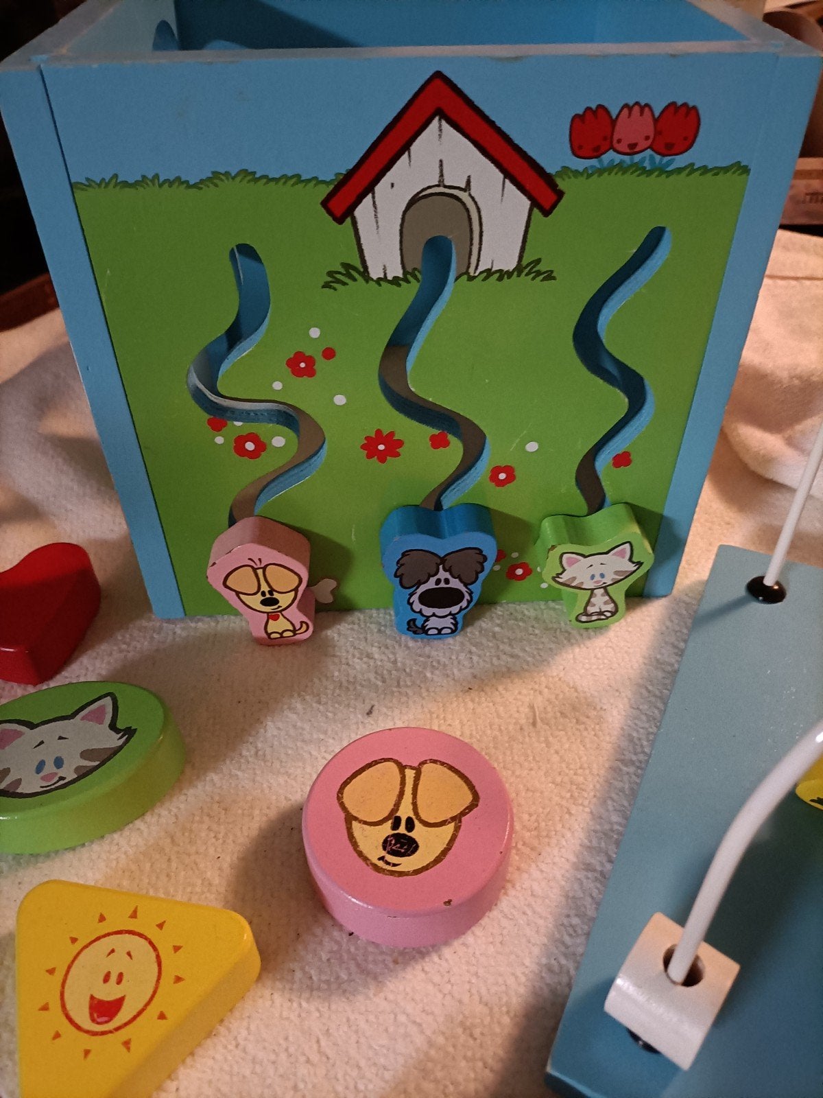 Woezel en Pip Houten Speeldoos met Klok en extra's, Ophalen of Verzenden, Gebruikt, Overige typen