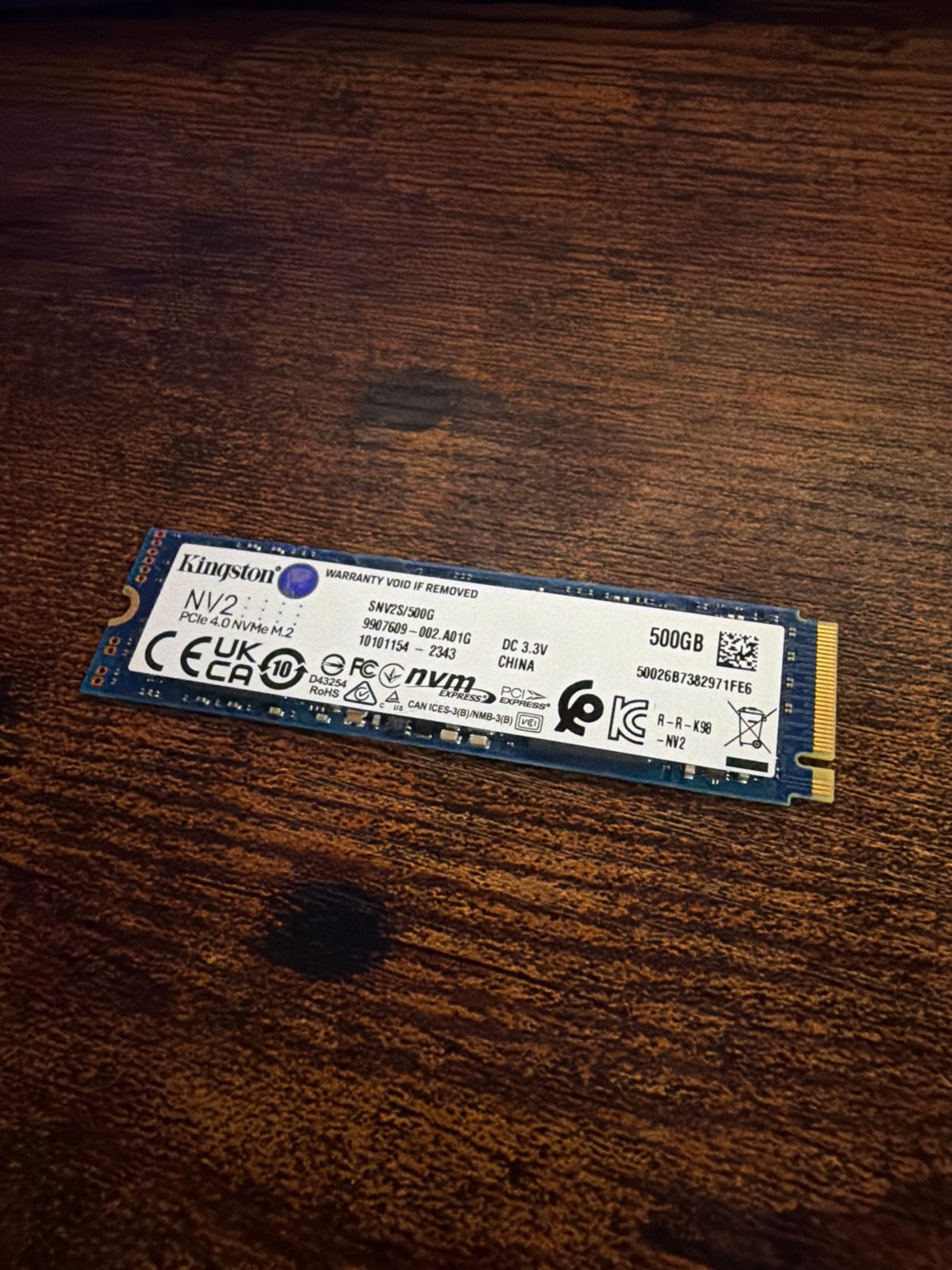 Kingston NV2 500GB NVMe PCIe 4.0 SSD M.2, Computers en Software, Intern, Server, Ophalen of Verzenden, Zo goed als nieuw