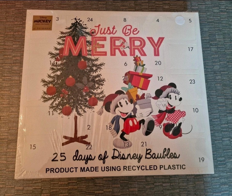 Primark Mickey kerstballen adventskalender primark 2022, Ophalen of Verzenden, Mickey Mouse, Nieuw, Overige typen