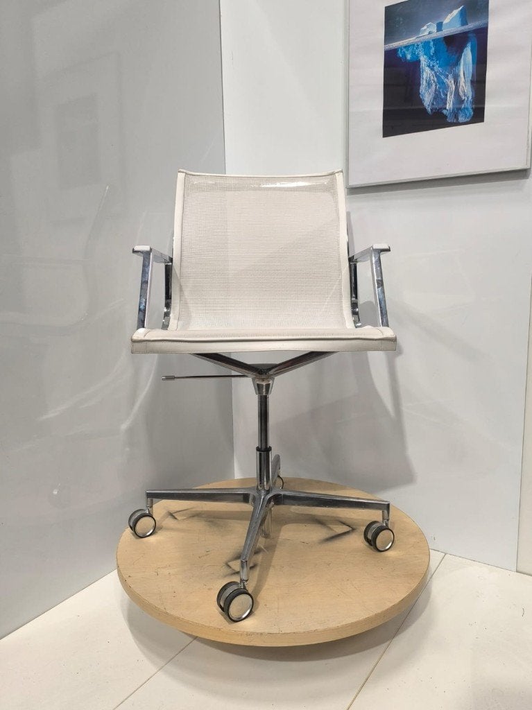 Luxy Vergaderstoel Wit – Mesh – 6 stuks, Ophalen of Verzenden, Gebruikt, Wit, Vijf, Zes of meer stoelen