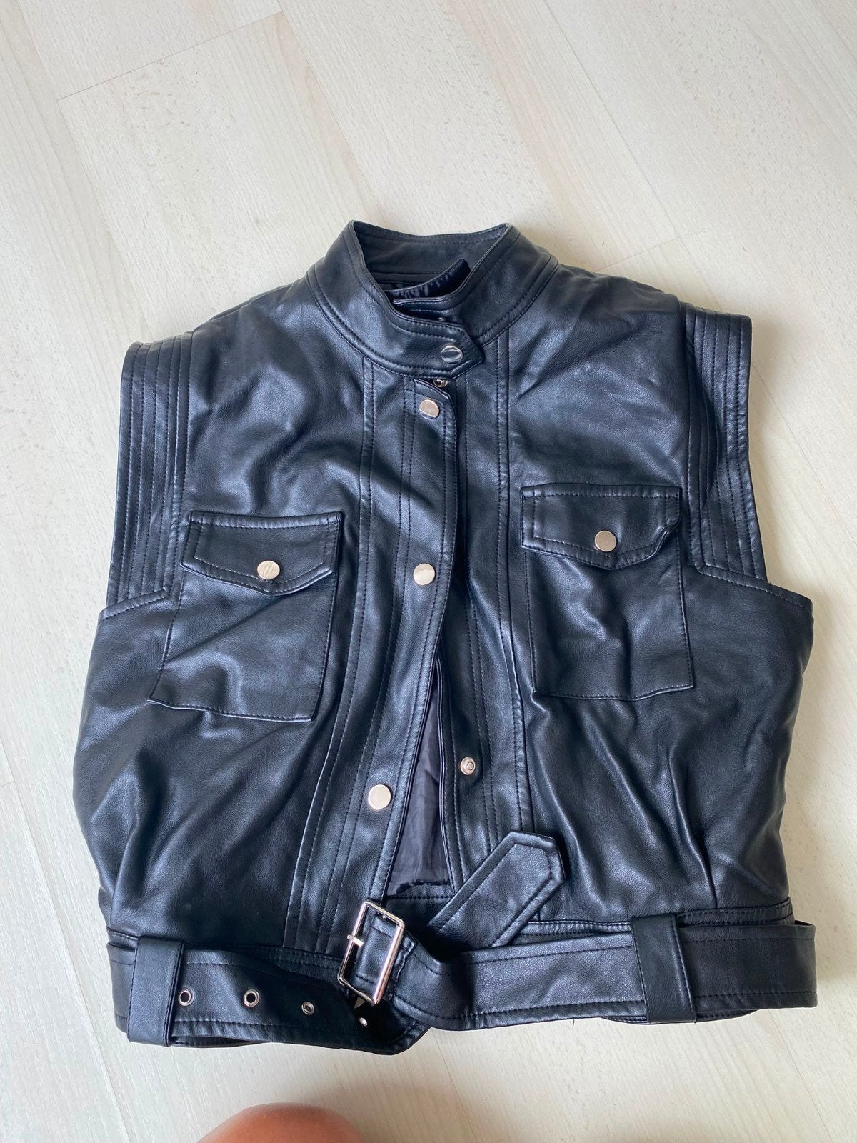 Giorgia Fashion leren gilet maat S, Kleding | Dames, Zwart, Ophalen of Verzenden, Zo goed als nieuw, Giorgia Fashion