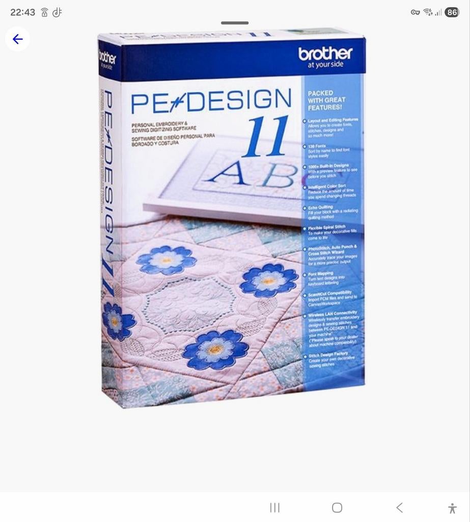 Gezocht brother software pe-design 11 volledig pakket, Hobby en Vrije tijd, Ophalen of Verzenden, Borduurmachine