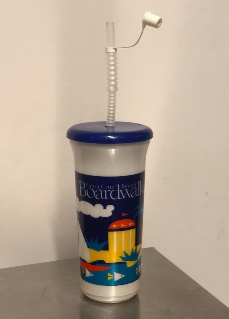 SANTA CRUZ BEACH BOARDWALK PLASTIC BEKER, Ophalen of Verzenden, Zo goed als nieuw, Gebruiksvoorwerp