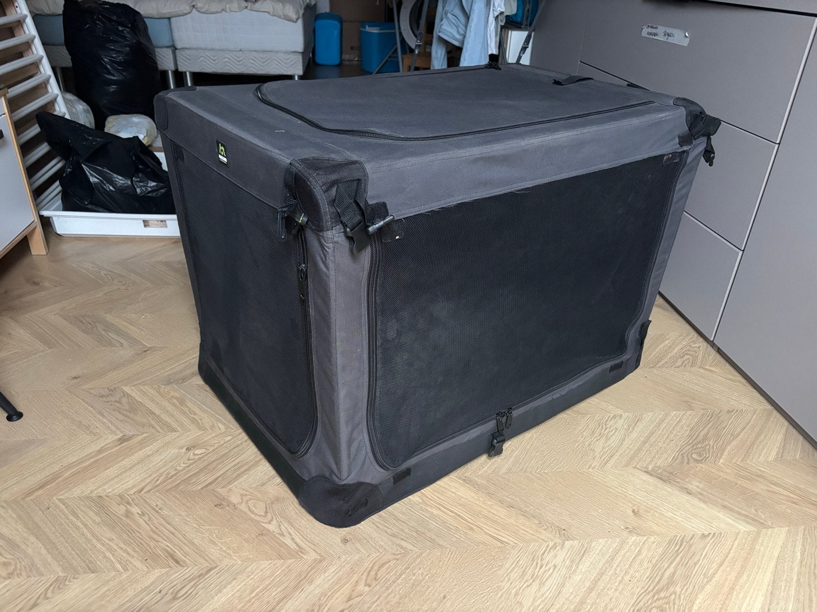 Honden reisbench inklapbaar 90x60x60 maelson opvouwbaar, Ophalen of Verzenden, Gebruikt
