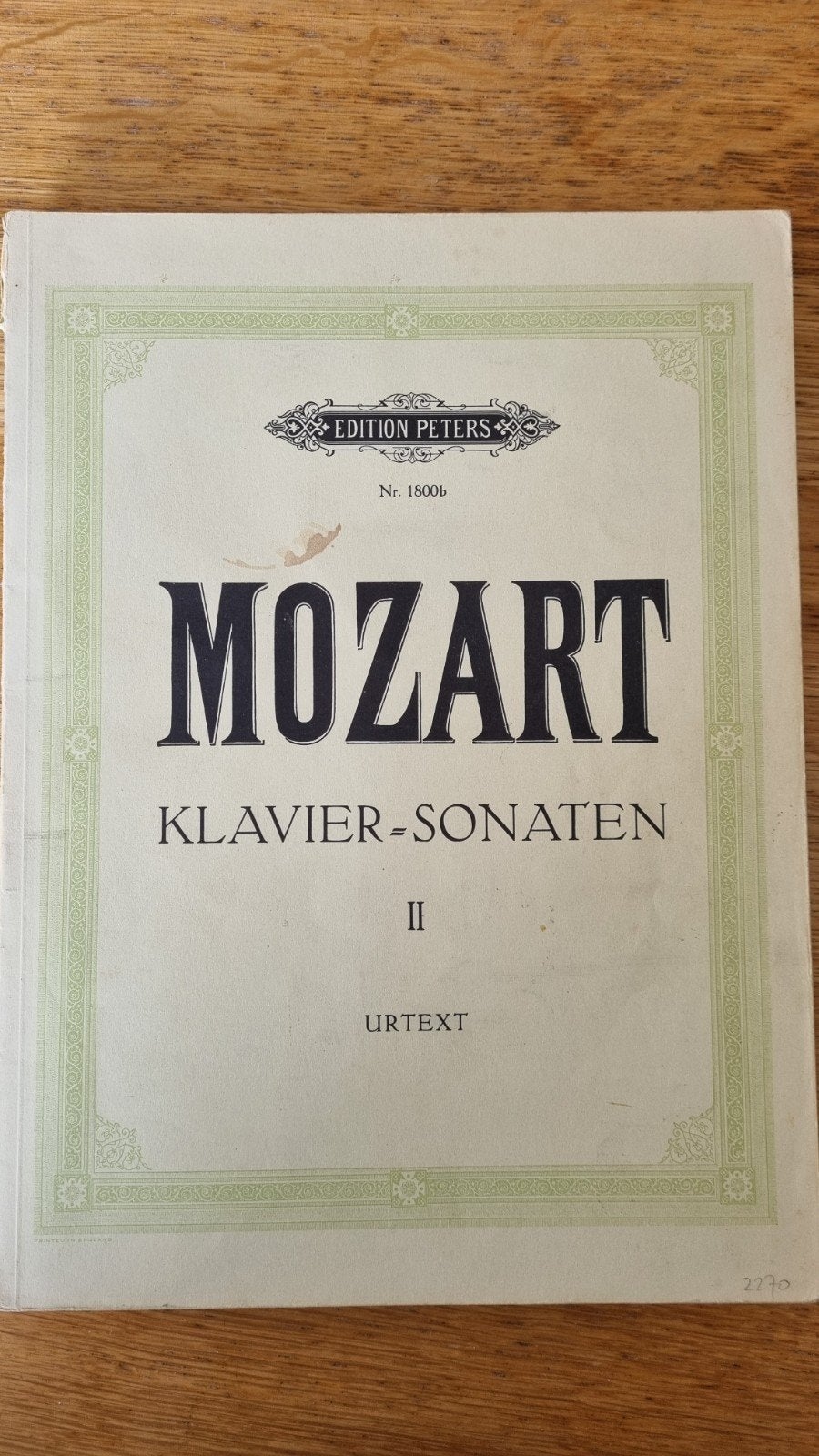 Mozart Klaviersonaten II - Edition Peters Urtext, Muziek en Instrumenten, Gebruikt, Klassiek, Ophalen of Verzenden, Artiest of Componist
