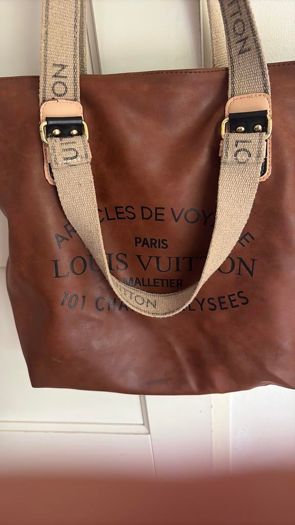 Leren shopper, Ophalen of Verzenden, Zo goed als nieuw, Bruin, Shopper