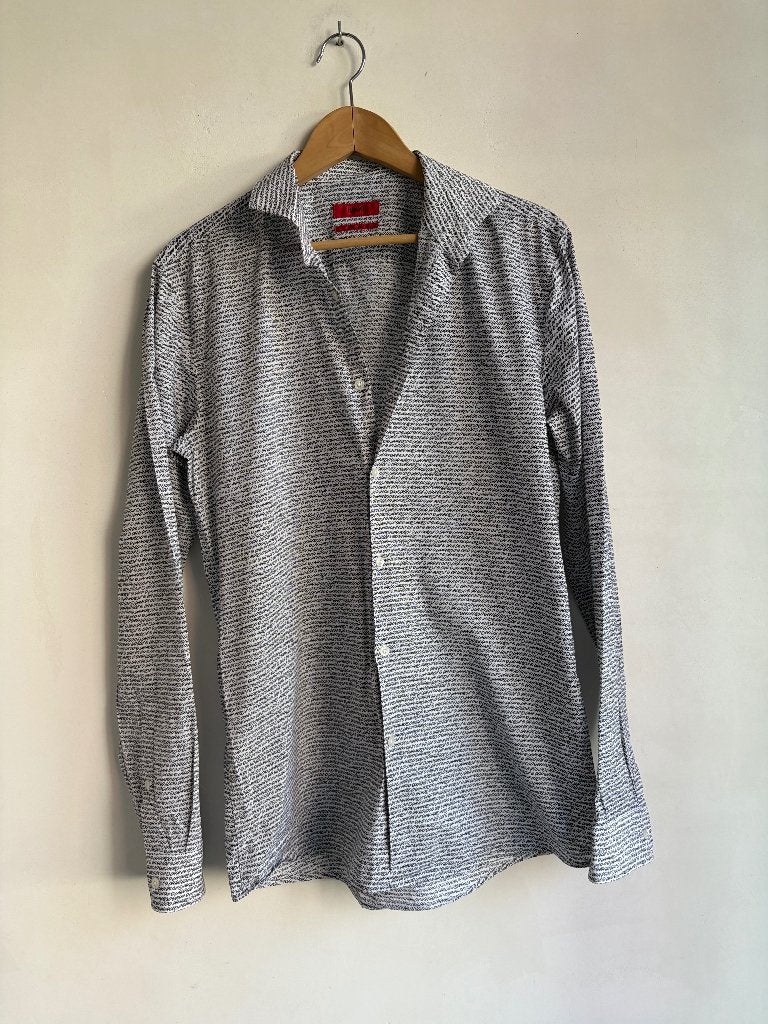 hugo boss overhemd zwart wit, Kleding | Heren, Overhemden, Verzenden, Zwart, Halswijdte 39/40 (M), Zo goed als nieuw
