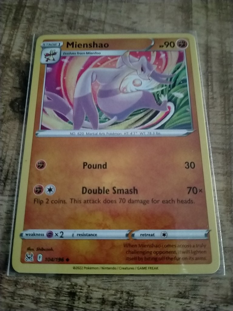Pokemon Lost Origin , Mienshao 104/196, Verzenden, Zo goed als nieuw, Losse kaart