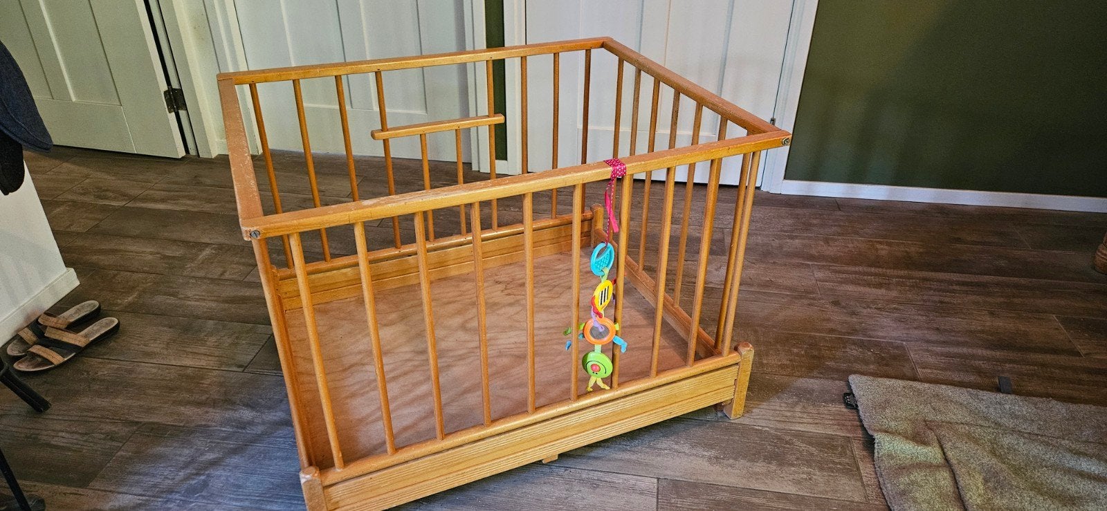 ouderwetse houten box, Kinderen en Baby's, Boxen, Ophalen, Gebruikt