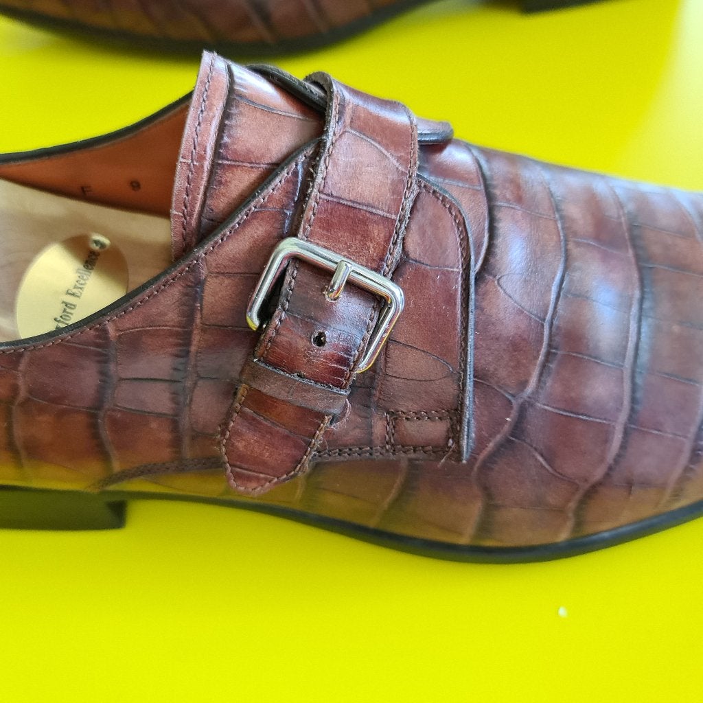 Santoni gesp schoenen met Cognac kleur maat 43, Kleding | Heren, Schoenen, Bruin, Verzenden, Santoni, Gespschoenen