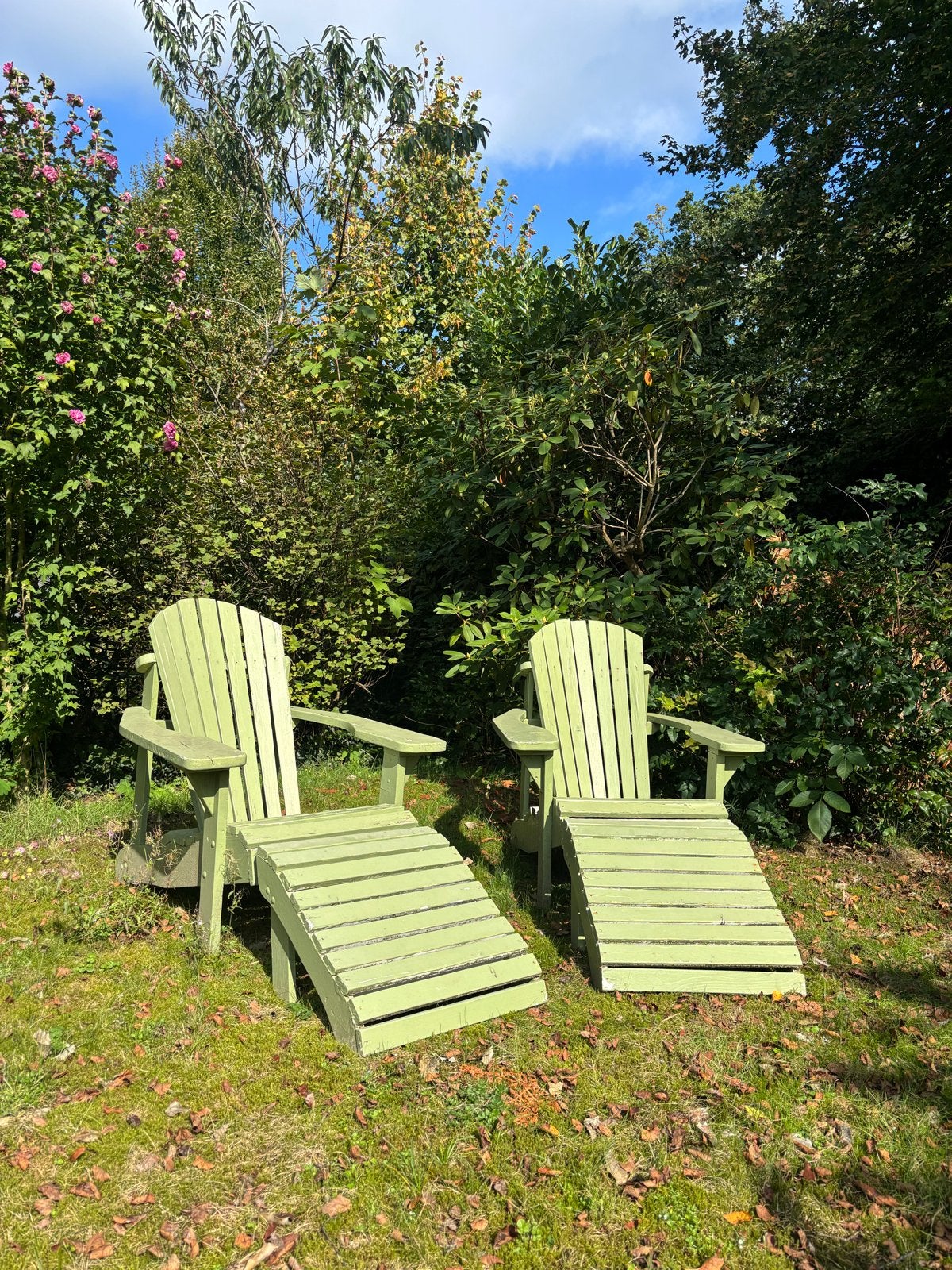 Houten tuinstoelen (Adirondack) - opknappers, Ophalen, Gebruikt, Hout