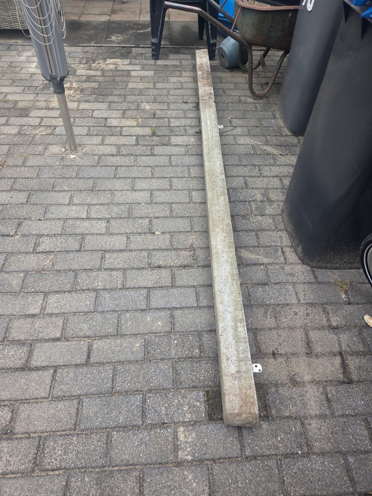 Betonnen balk 280 cm lang, 10 cm breed, Doe-het-zelf en Verbouw, Hout en Planken, Ophalen, Gebruikt, Minder dan 25 mm, 250 tot 300 cm