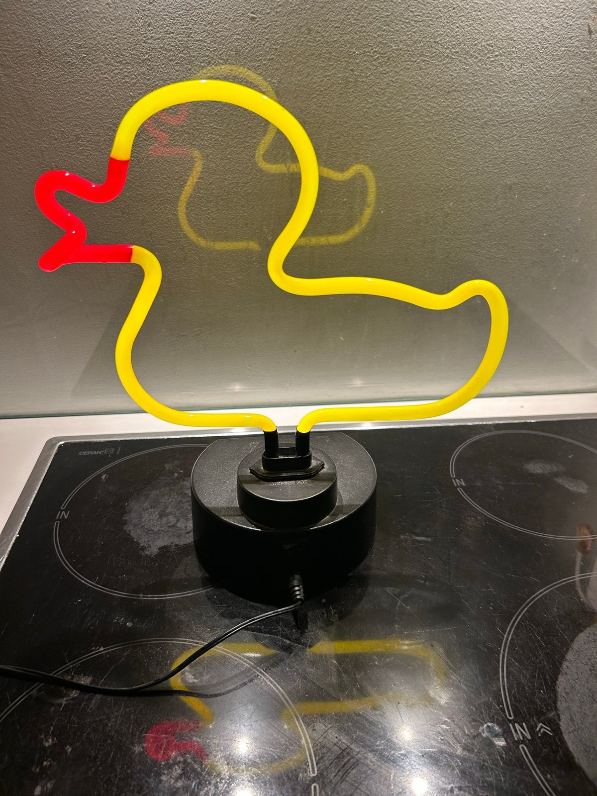 Neon Eend Lamp - Unieke Decoratie, Huis en Inrichting, Ophalen, Zo goed als nieuw