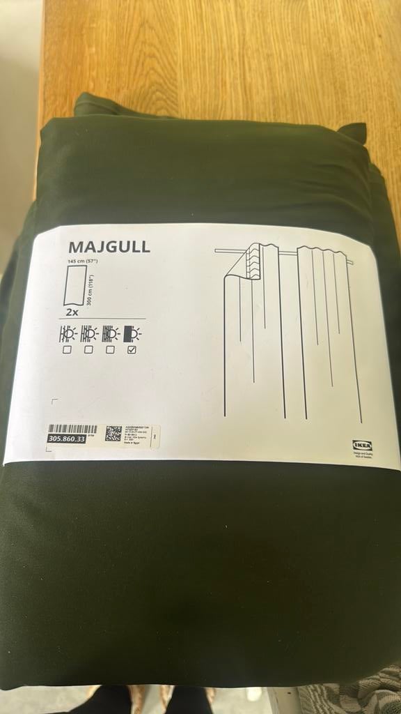 Ikea majgull gordijnen 2x een paar, Ophalen, Wit, Tweepersoons, Deken of Dekbed