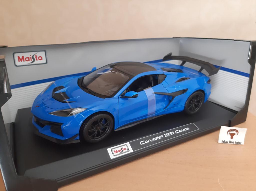Chevrolet Corvette ZR1 2025 Blauw Metallic van Maisto 1:18, Hobby en Vrije tijd, Modelauto's | 1:18, Maisto, Auto, Nieuw, Ophalen of Verzenden