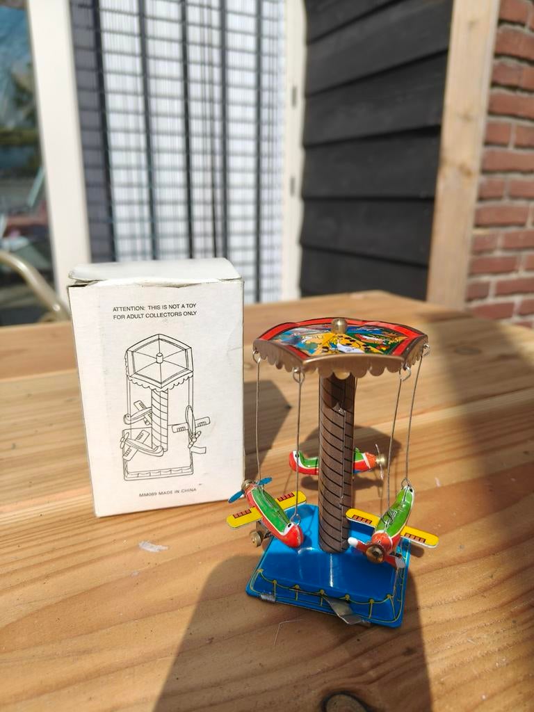 Vintage Blikken Carrousel Vliegtuigjes, Ophalen of Verzenden