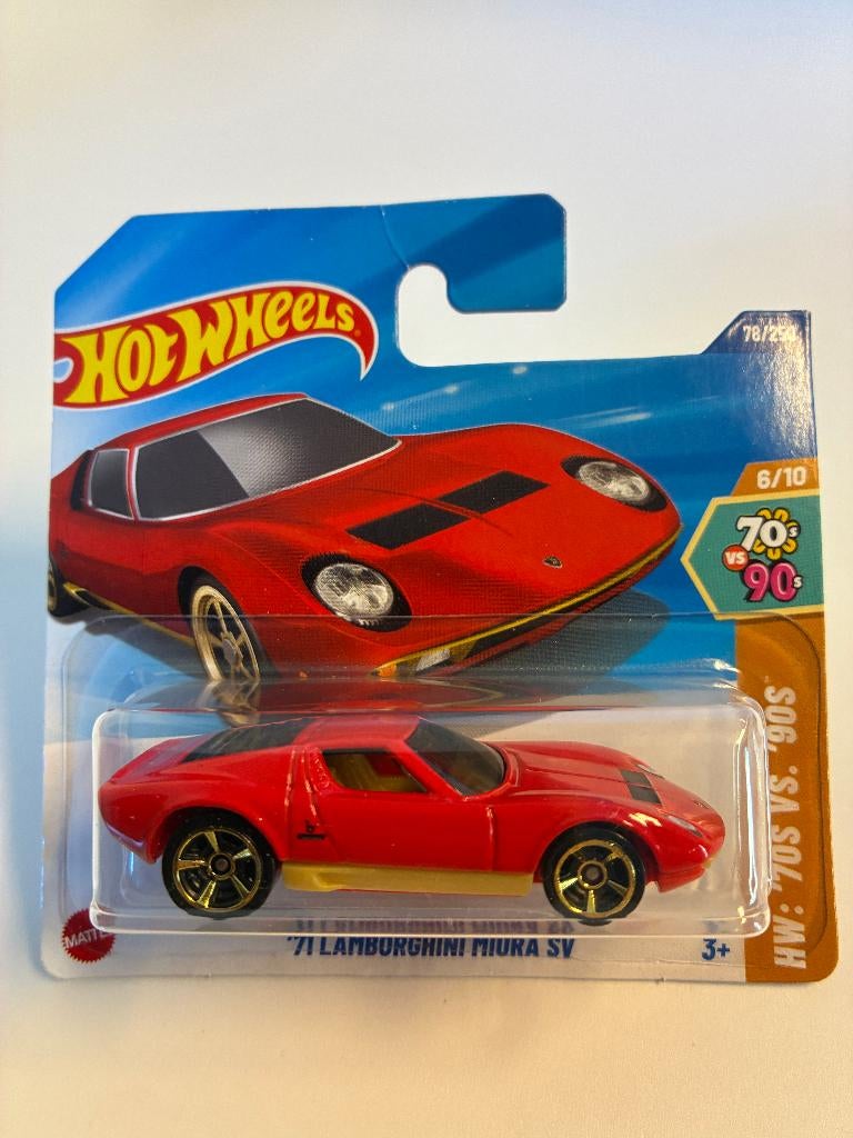89497: Lamborghini Miura SV - 1971 - Hot Wheels, Nieuw, Ophalen of Verzenden, Gondel 1, 1186MJ Amstelveen, Service.nl@mattel.com