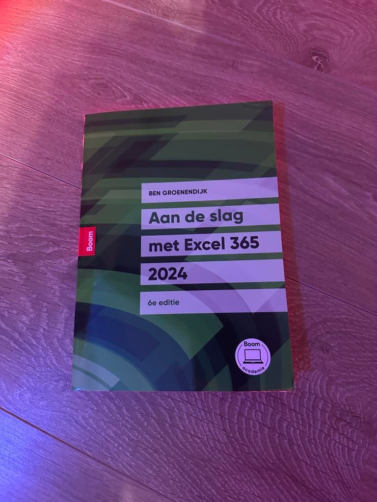 Aan de slag met Excel 365 2024 - 6e editie, Boeken, Informatica en Computer, Zo goed als nieuw, Software, Ophalen of Verzenden