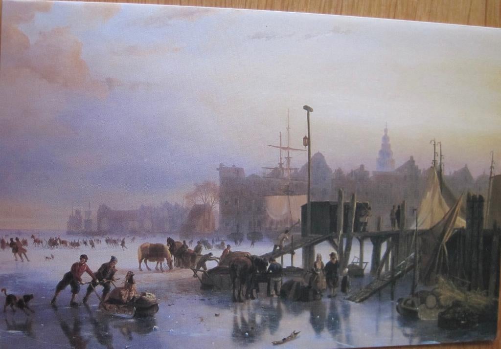 Nicolas Jan Rosenboom - Winterlandschap met schaatsers, Verzenden, 1980 tot heden, Gelopen, Seizoenen