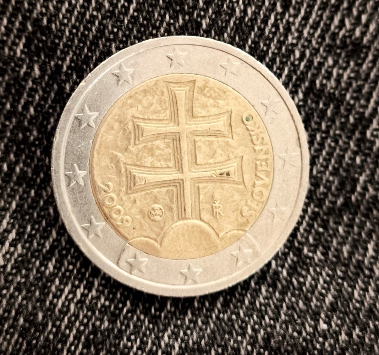 2 Euro munt Slowakije 2009, Ophalen, Slowakije, 2 euro, Losse munt