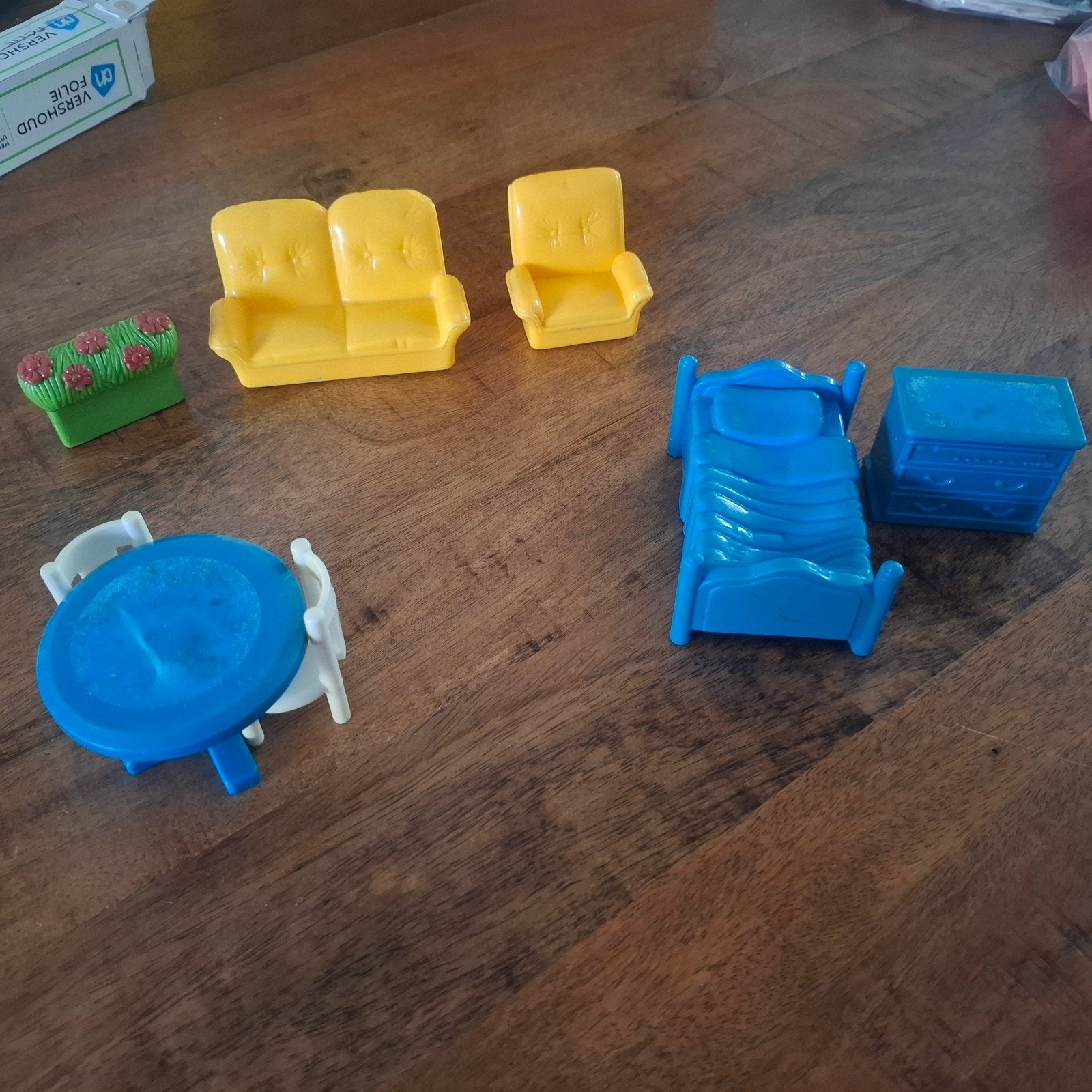 vintage poppenhuis meubels redbox, Ophalen of Verzenden, Gebruikt, Poppenhuis