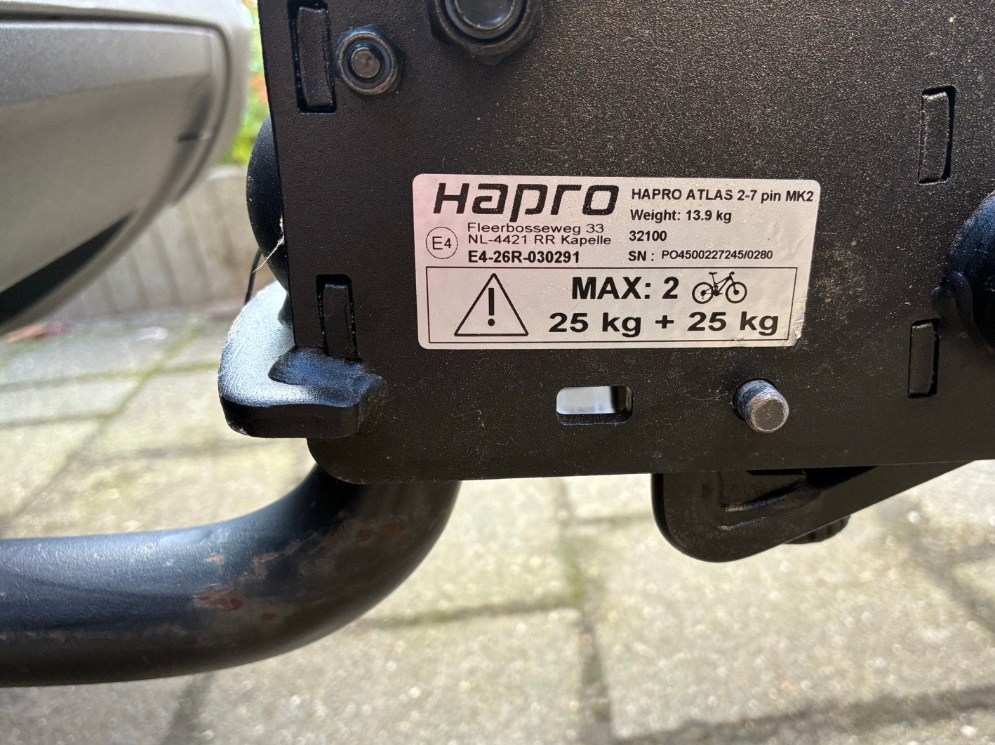 Fietsen drager Hapro, Ophalen, Gebruikt