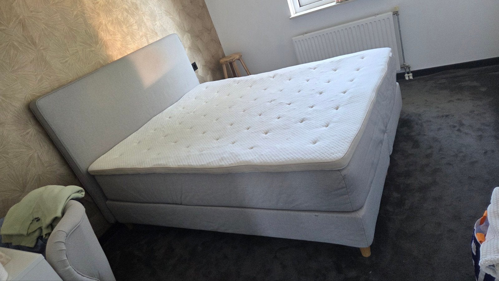 IKEA Dunvik Boxspring 160x200, Ophalen, Gebruikt, Tweepersoons, 200 cm