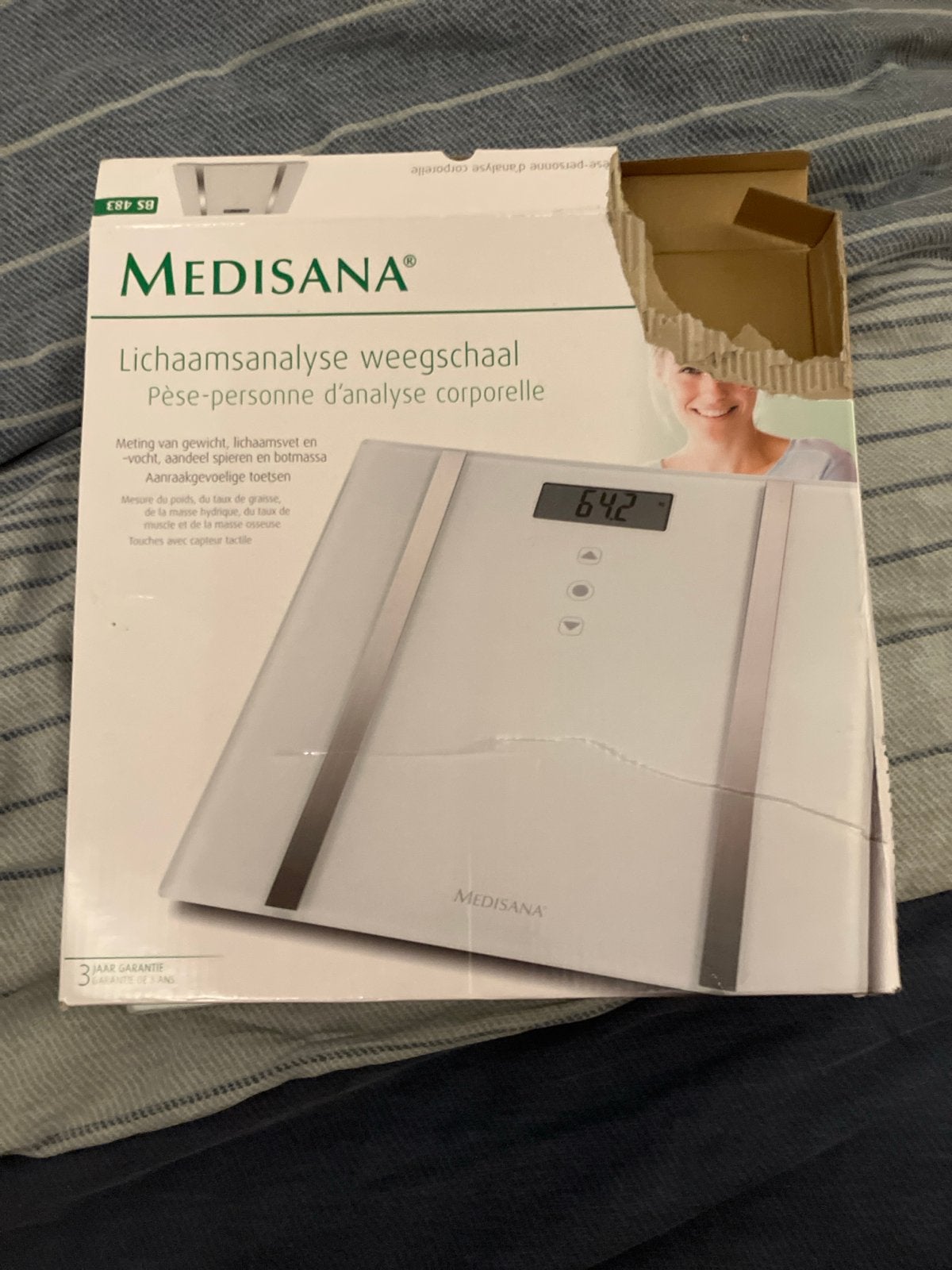 Medisana Lichaamsanalyse Weegschaal - BS 483, 100 kg of meer, Ophalen of Verzenden, Personenweegschaal, Fijner dan 1 gram