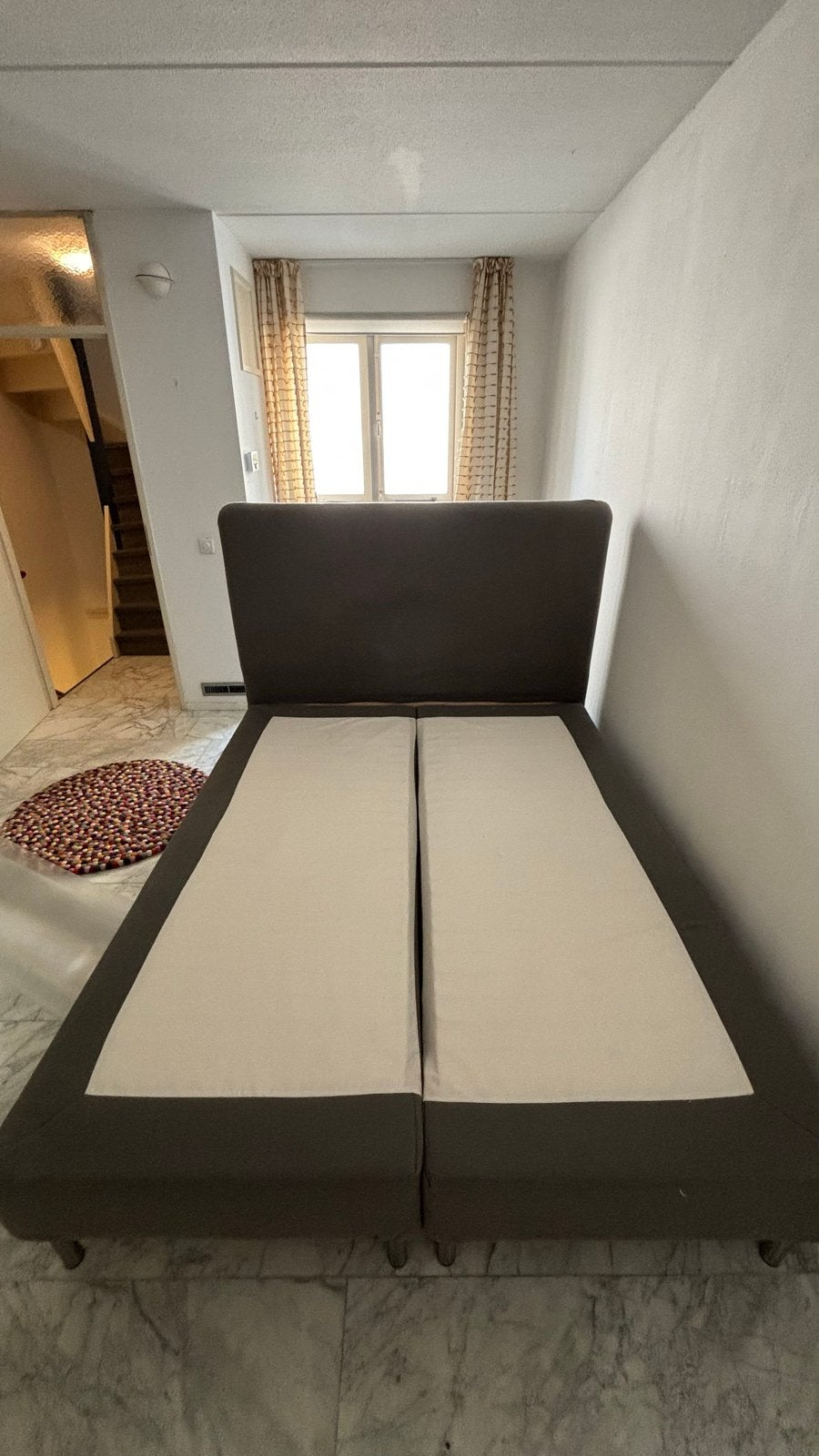 IKEA bed 160x200 - Tweepersoonsbed met hoofdbord, Ophalen, Gebruikt, Tweepersoons, 200 cm